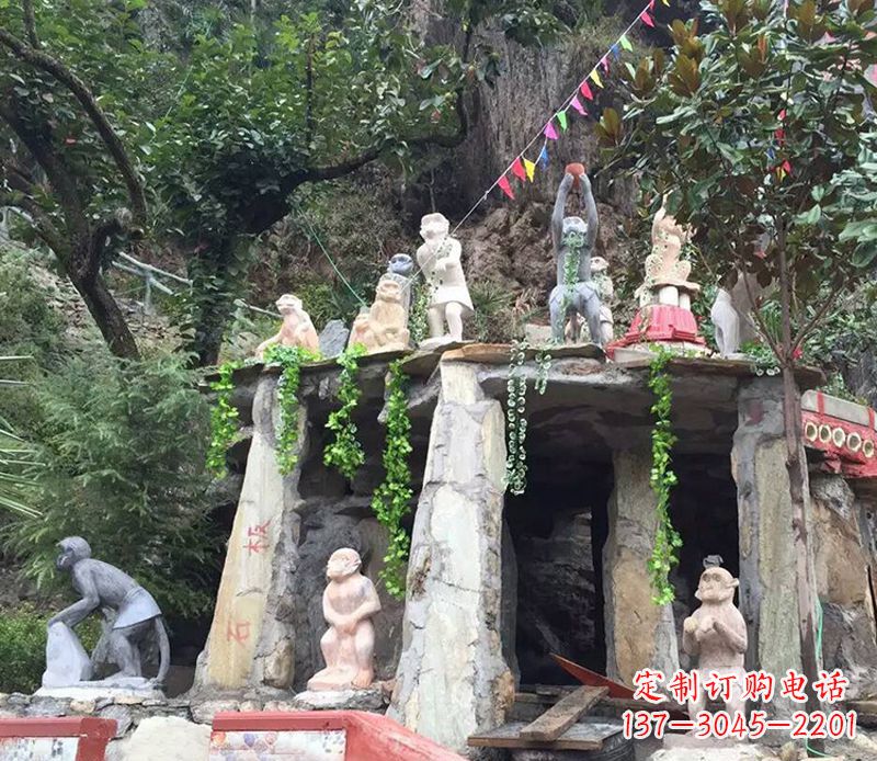 大同中领雕塑:精美猴子石雕