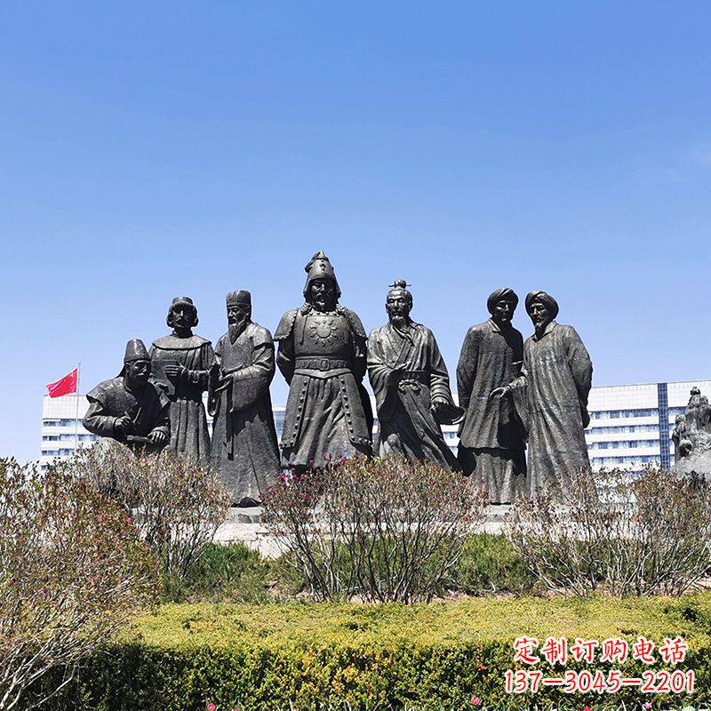大同完美再现成吉思汗的青铜雕塑