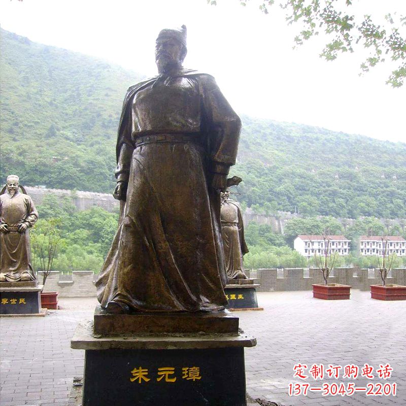 大同传承古代荣耀,朱元璋帝王铜雕塑像
