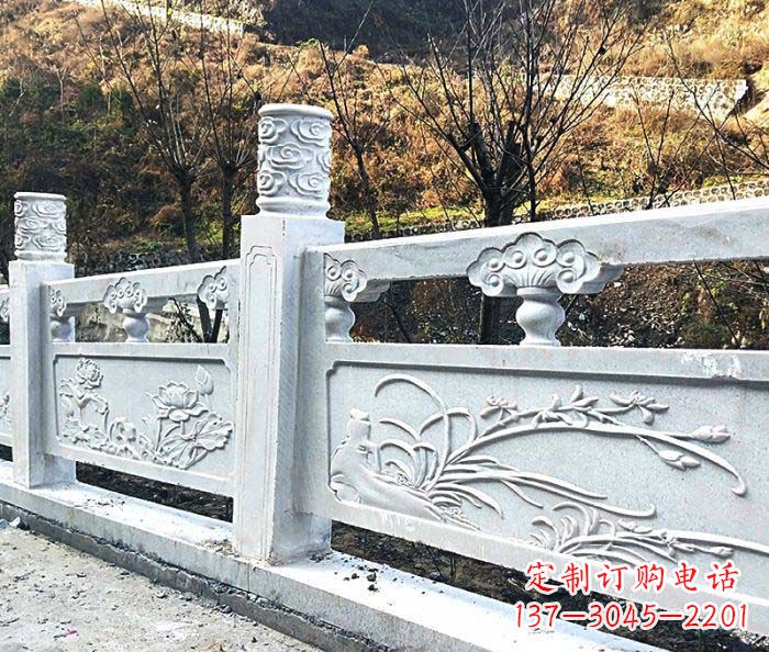 大同景区汉白玉石浮雕栏板 (3)