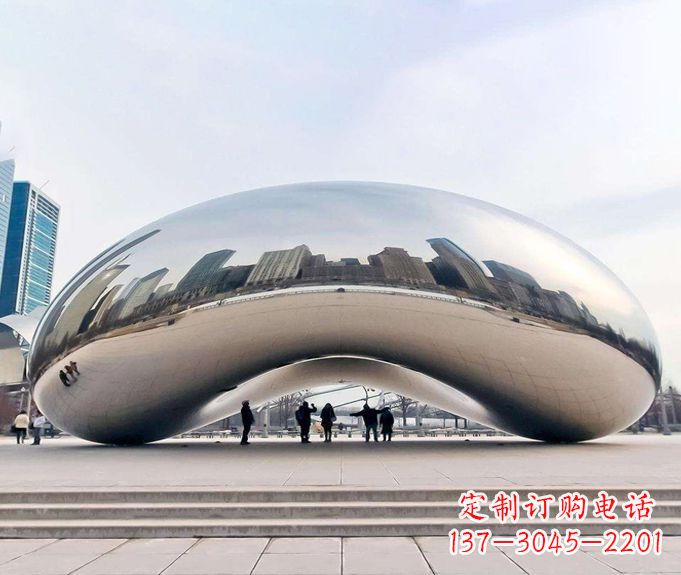 大同镜面不锈钢大型拱门雕塑