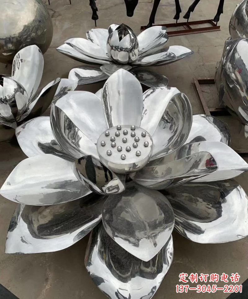大同精美不锈钢荷花雕塑,点亮你的家园
