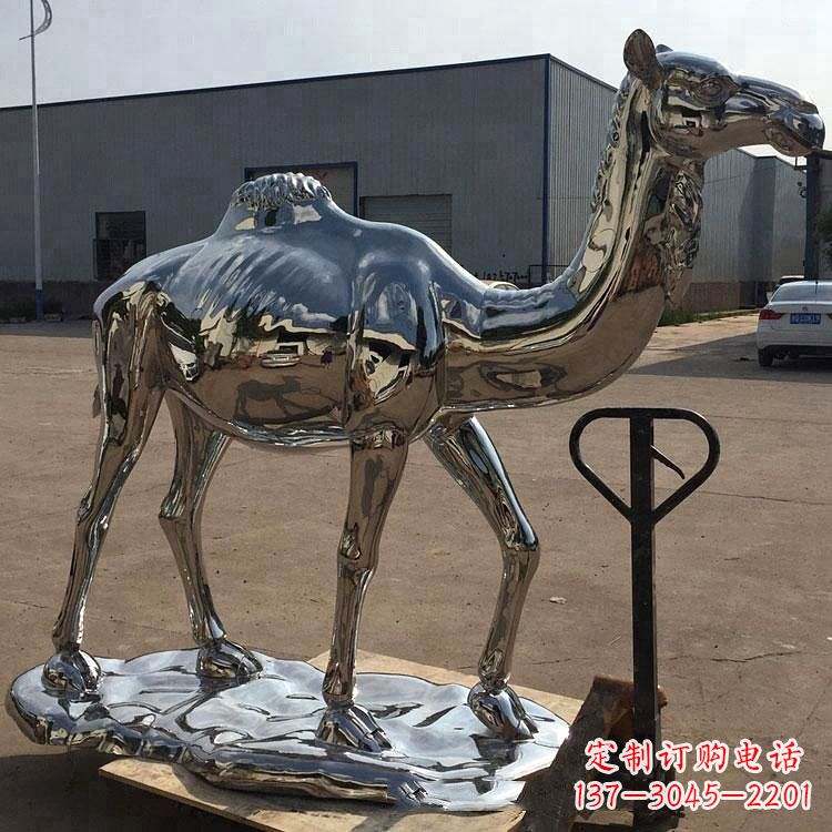 大同镜面不锈钢骆驼雕塑生动又独特