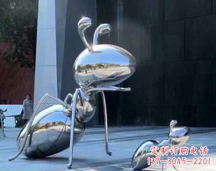大同镜面抛光不锈钢蚂蚁雕塑