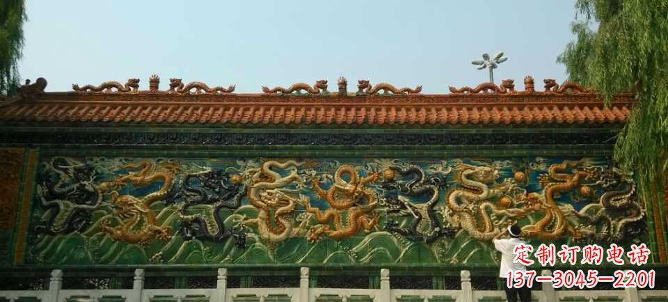 大同九龙壁景观石雕——造型精致,极致雕刻