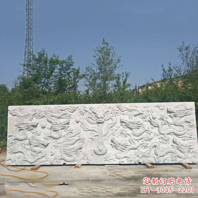大同九龙壁汉白玉浮雕,让艺术墙面独具特色