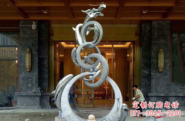 大同中领雕塑高端定制不锈钢龙门雕塑