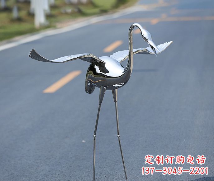 大同中领雕塑:酒店装饰精美仙鹤雕塑