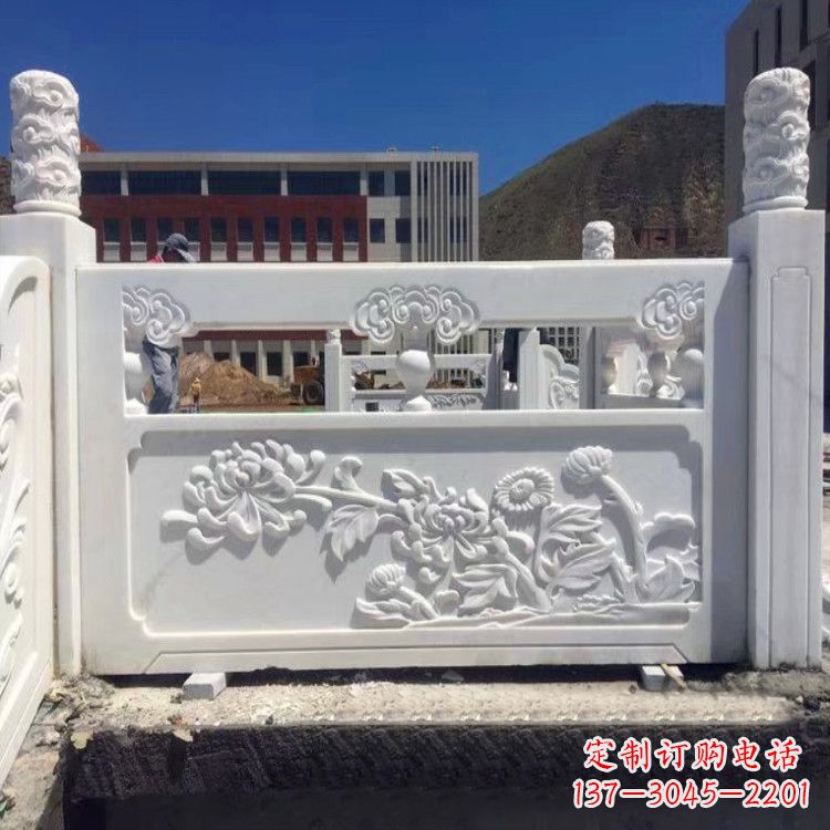 大同菊花石雕栏板