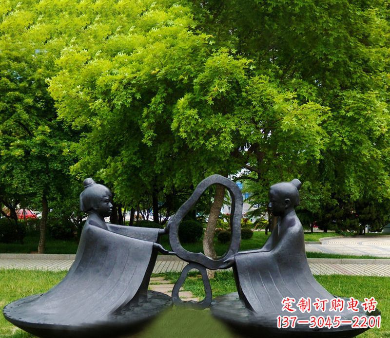 大同孔融让梨公园铜雕