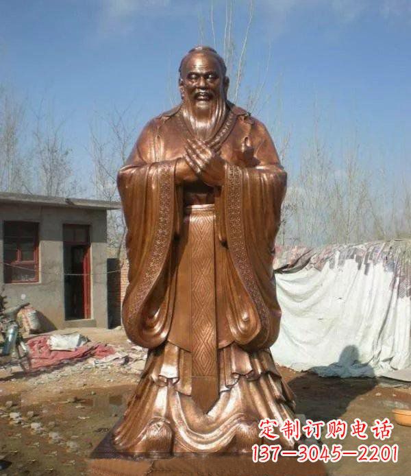 大同孔子古代名人铜雕