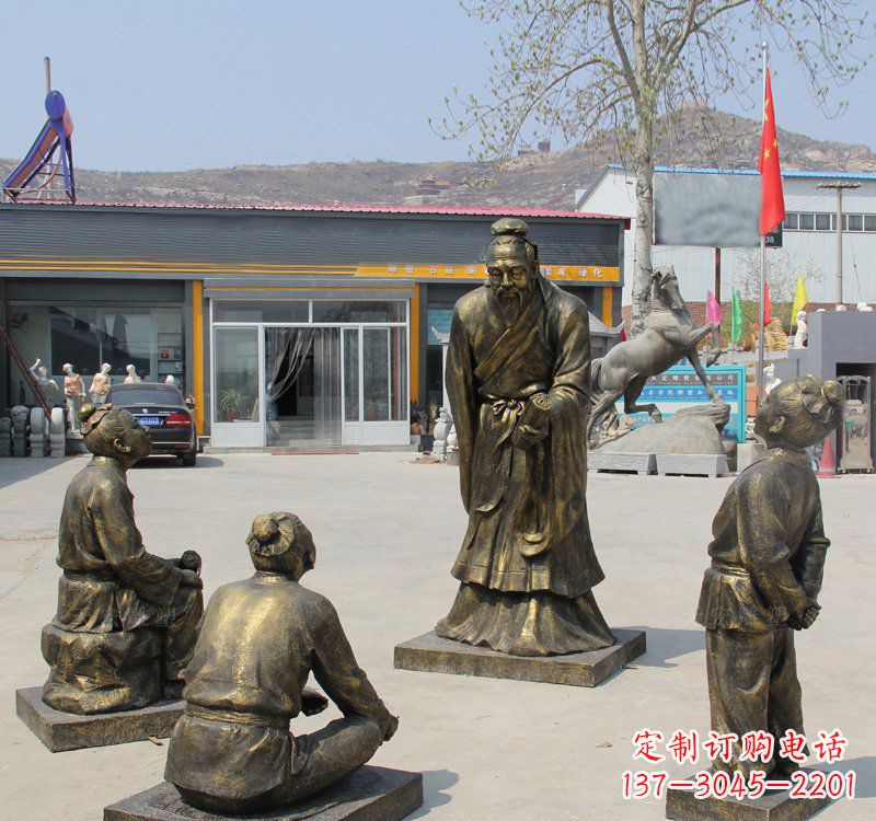 大同经典孔子雕塑，悠久文化传承