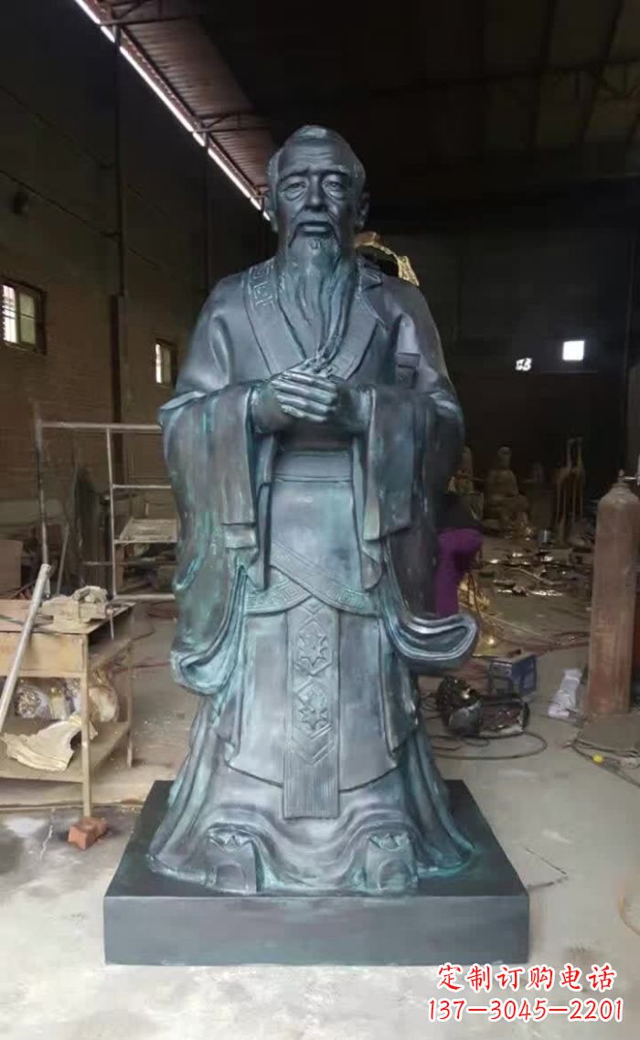 大同中领雕塑的孔子青铜雕塑