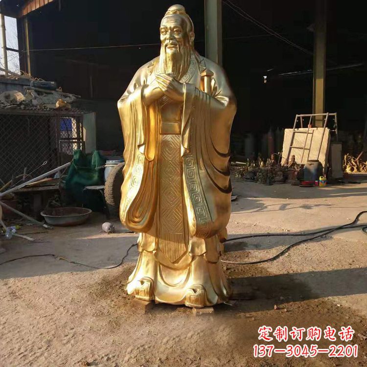 大同以孔子为精髓的青铜雕塑