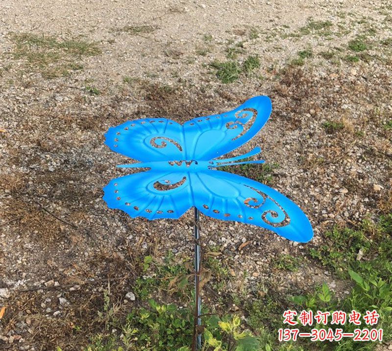 大同蓝色不锈钢铁艺蝴蝶雕塑