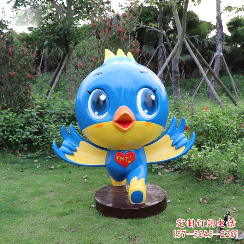 大同蓝色梦幻,玻璃钢鸽子雕塑