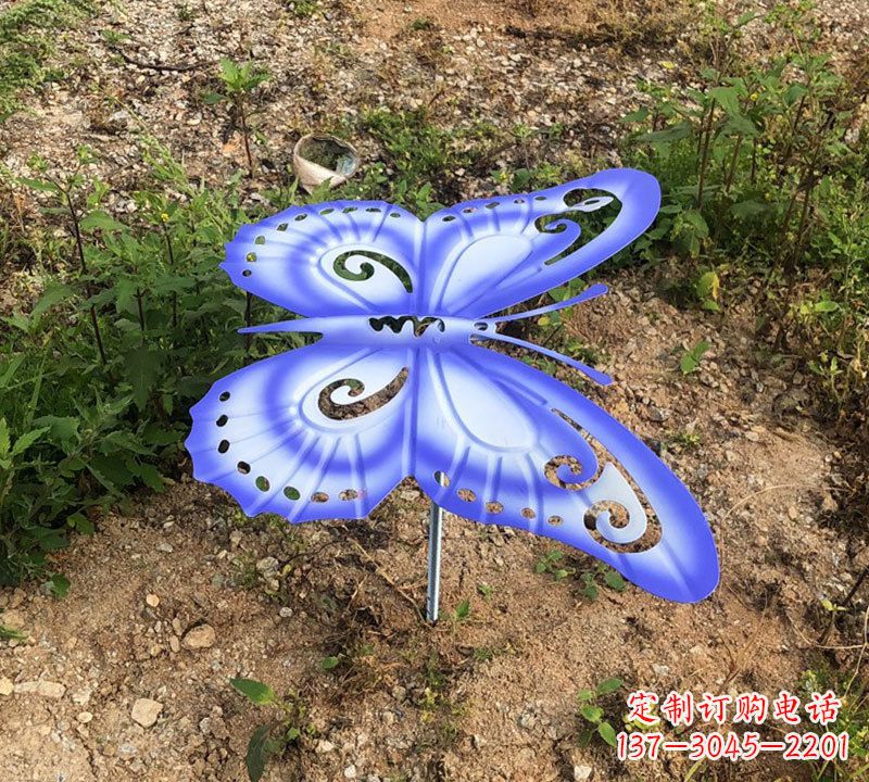 大同蓝紫色不锈钢蝴蝶雕塑