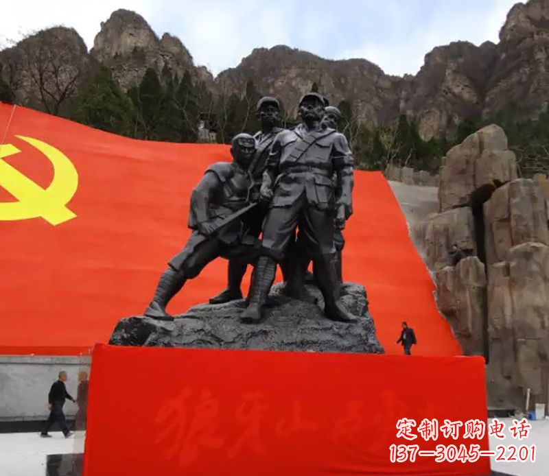 大同狼牙山五壮士烈士铜雕，永载革命先烈光辉