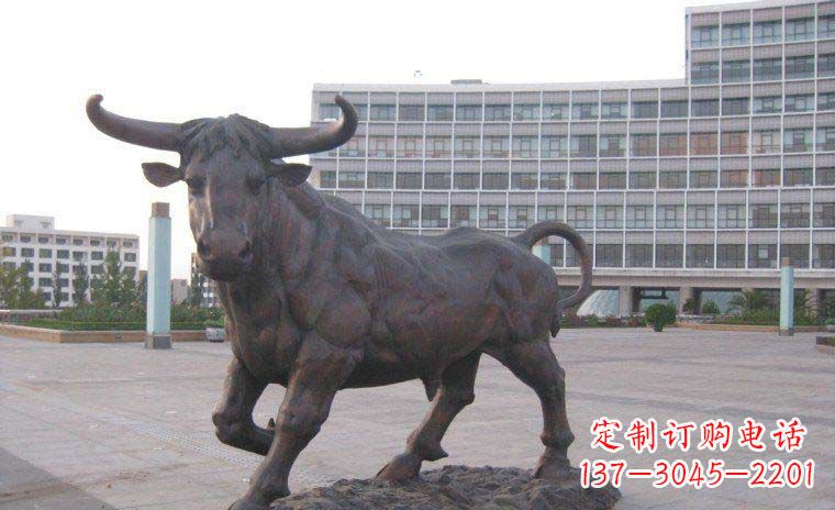 大同老牛动物广场铜雕,专业定制精美动物雕塑