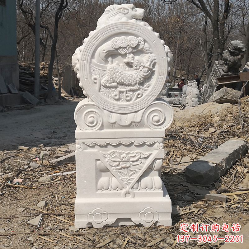 大同老石狮子门墩雕塑,打造与众不同的定制雕塑