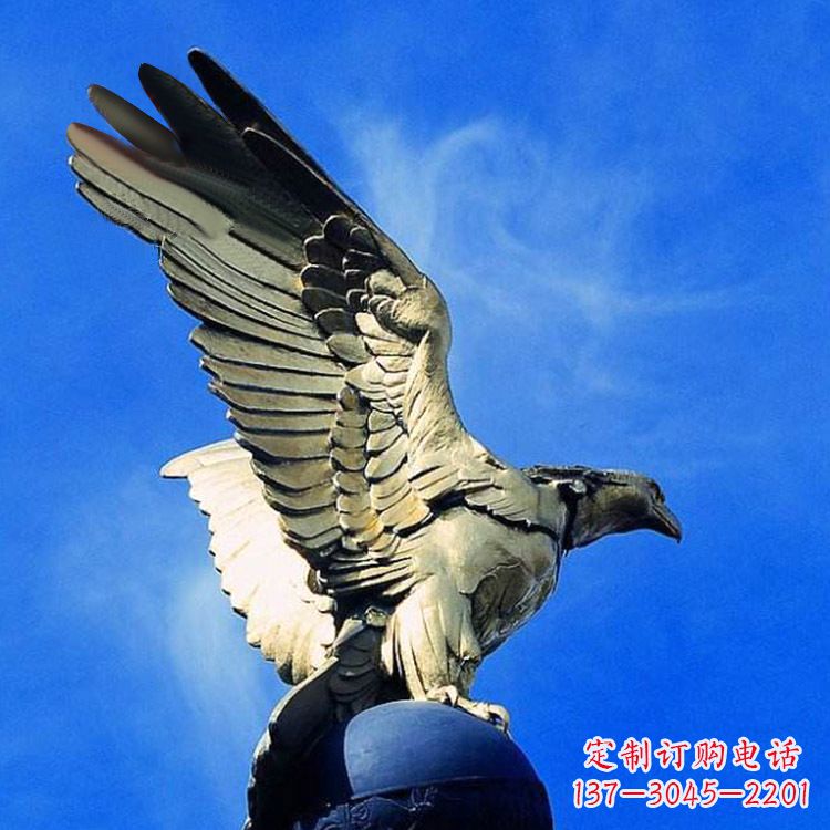 大同唯美老鹰玻璃钢仿铜雕塑玻璃钢雕塑以其简约…