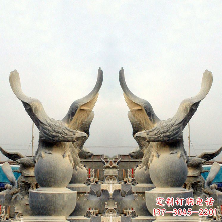 大同精美老鹰青石雕塑，呈现独特自然美