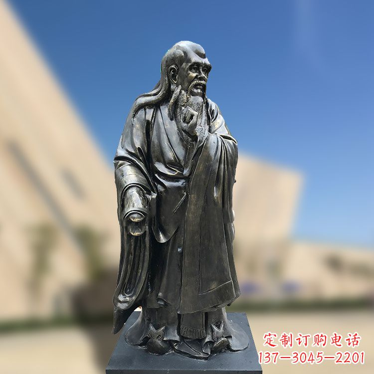 大同精美老子雕像,体现哲学思考之美