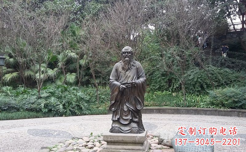 大同品尝古典:中领雕塑老子铜雕