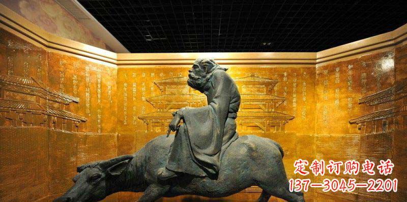 大同精美老子骑牛铜雕,领略古代文化魅力