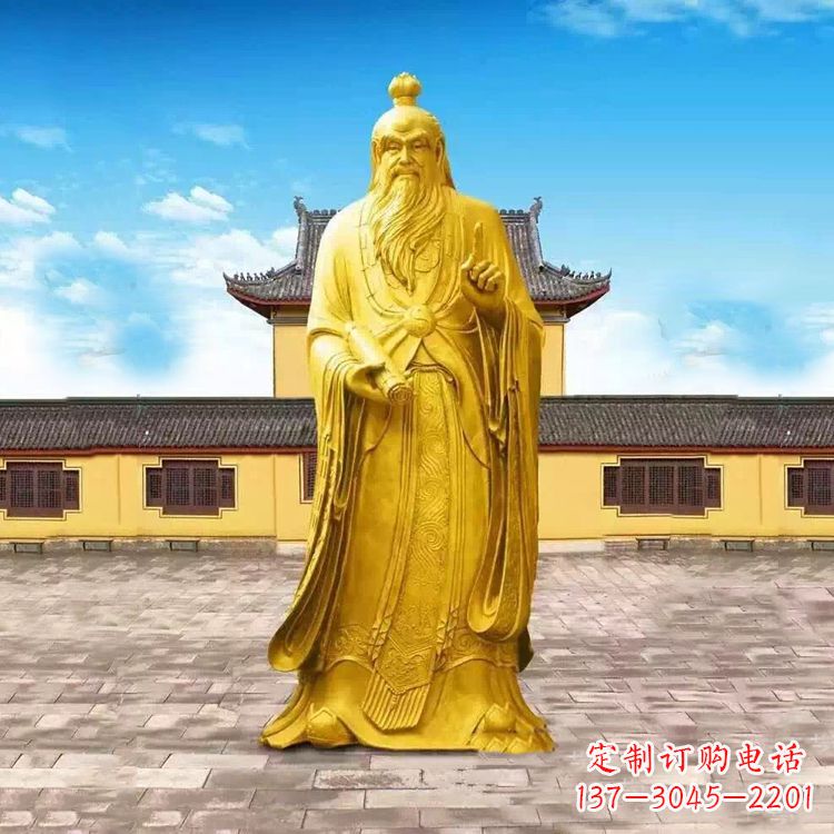 大同中领雕塑老子骑牛石雕