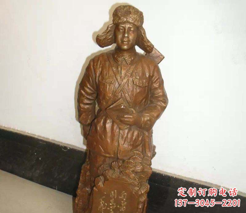 大同雷锋校园名人铜雕 (2)