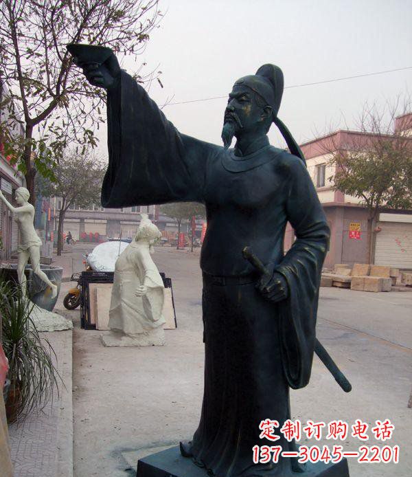 大同李白诗仙铜雕,精美制作,永久传承
