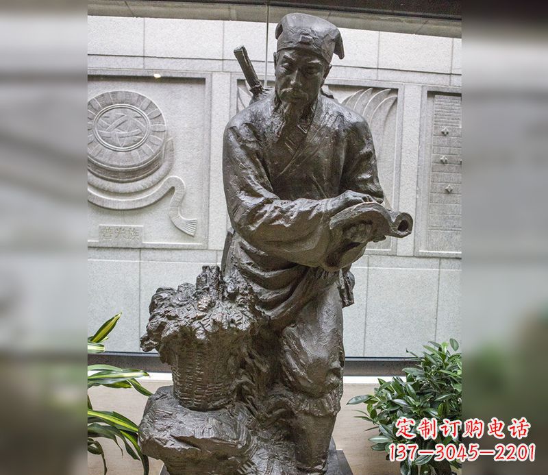 大同中领雕塑自主研发了高雅李时珍铜雕,它以历…