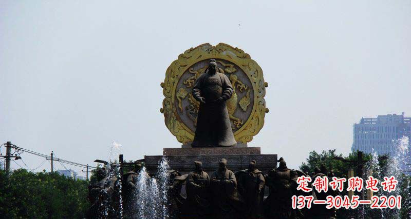 大同李世民古代名人铜雕
