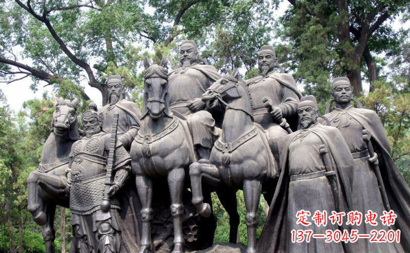 大同李世民领兵名人铜雕