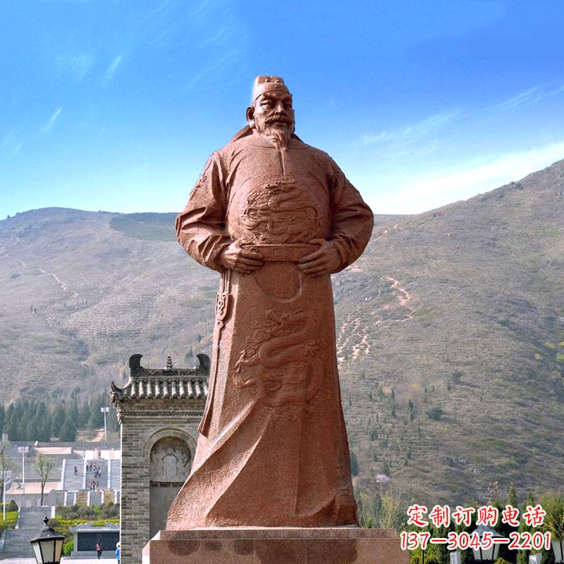 大同『李世民传神砂岩石雕塑』