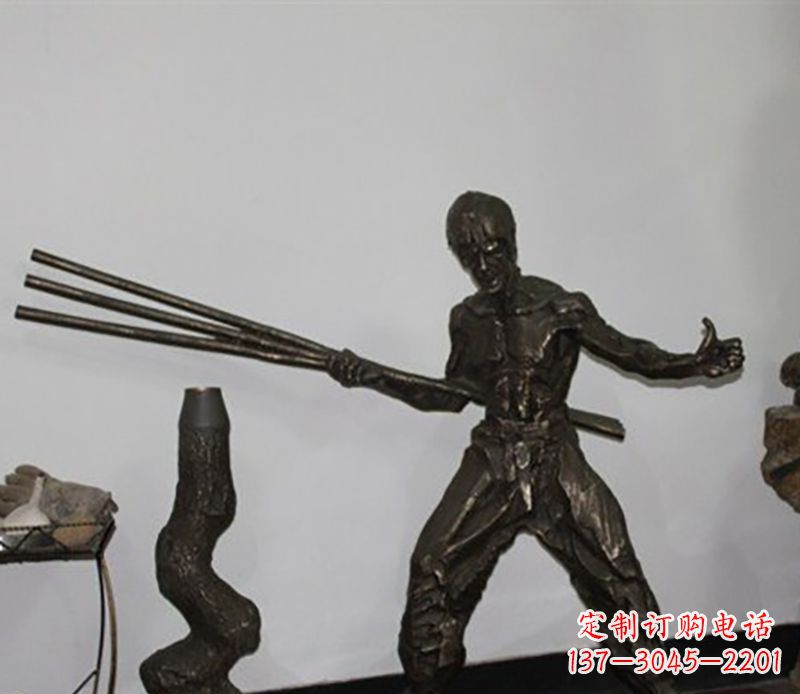 大同海量李小龙铜雕尽显功夫之美