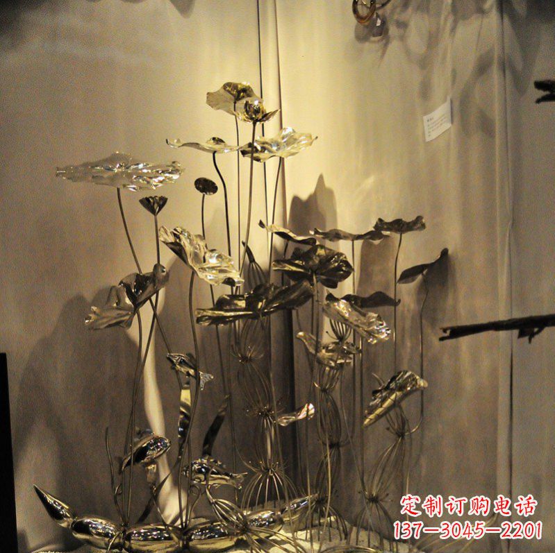 大同莲花和藕公园不锈钢雕塑