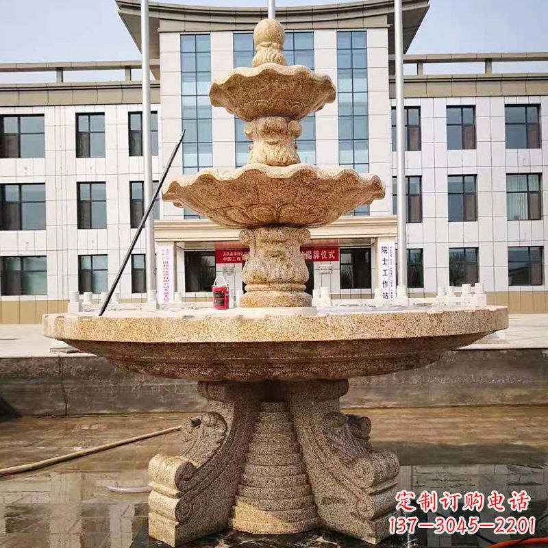 大同中领雕塑的精美莲花石雕