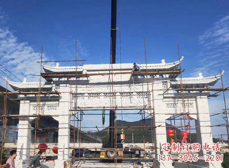 大同临夏石雕牌坊雕刻