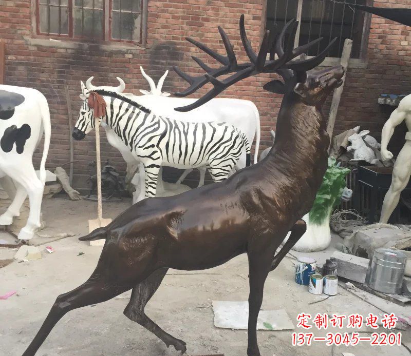 大同羚羊公园动物铜雕,欣赏自然之美
