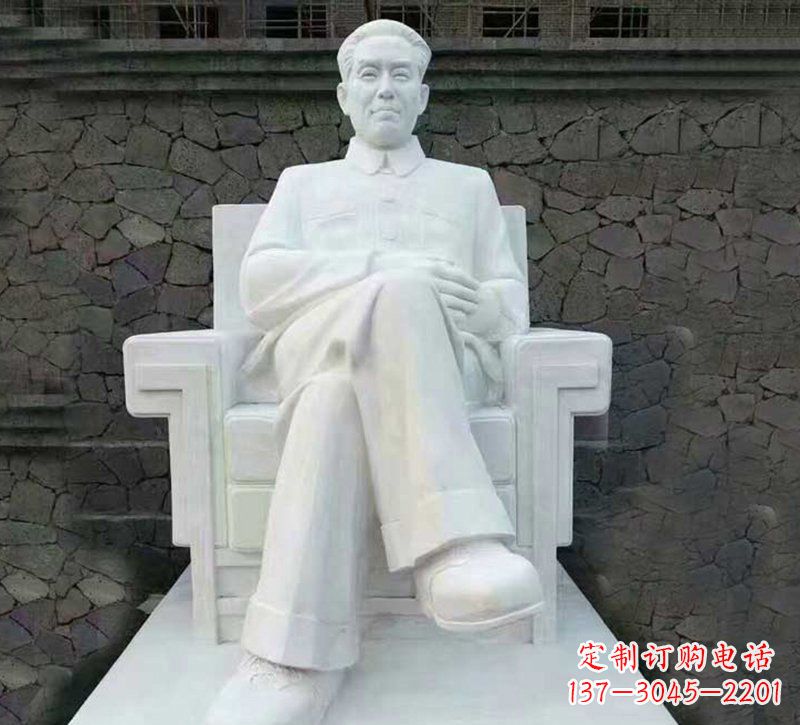 大同珍贵历史——纪念刘少奇伟人的大理石雕塑