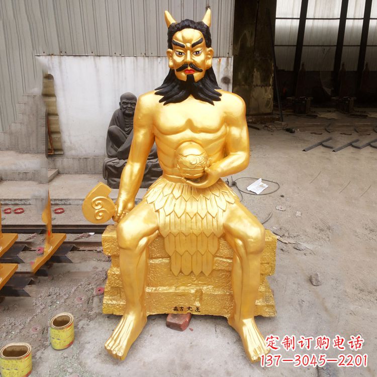 大同神话雕塑——鎏金神农氏炎帝神像