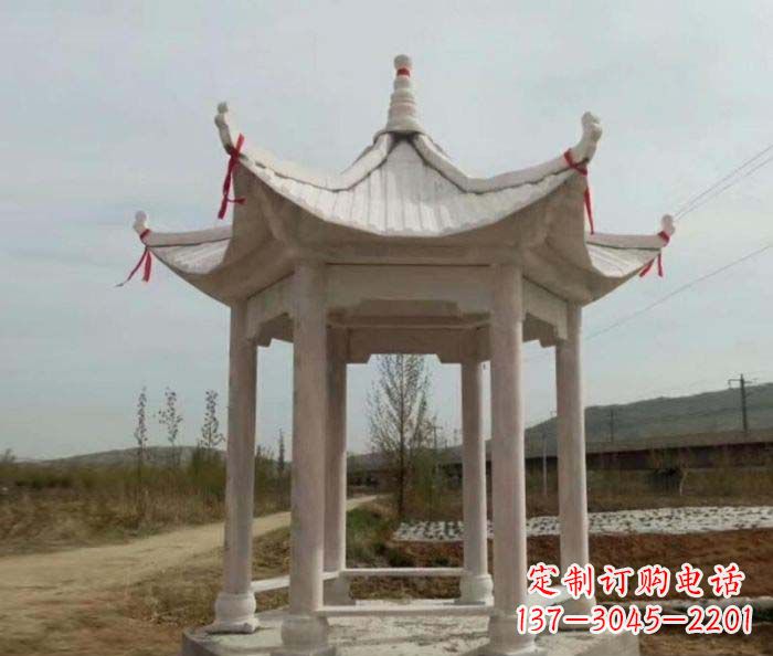 大同六角石雕凉亭 (2)