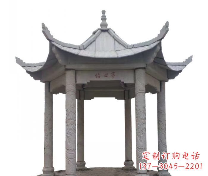 大同六角石雕凉亭 (5)