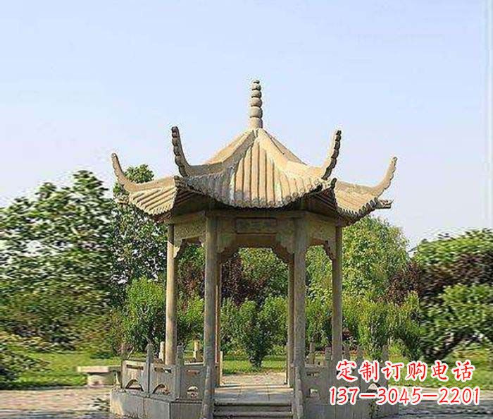 大同六角凉亭雕塑:精致而经典
