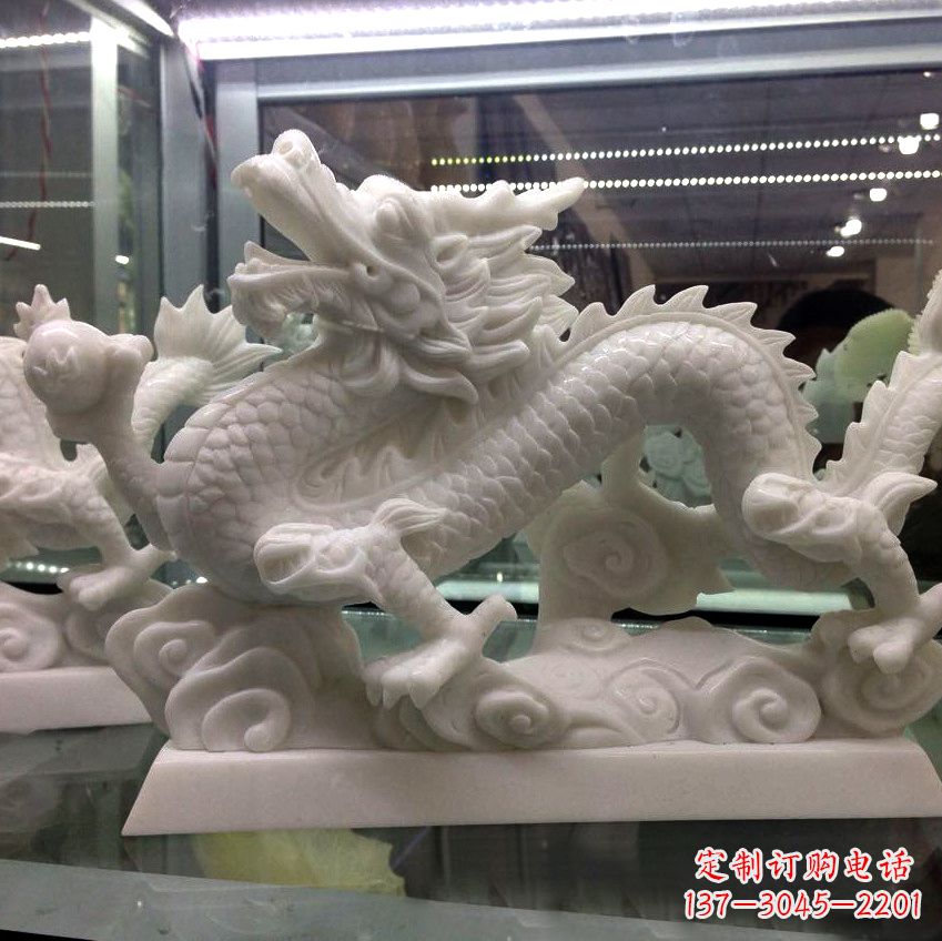 大同龙雕塑汉白玉动物景观雕塑