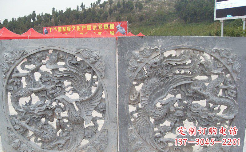 大同龙凤呈祥公园景观石雕--精美绝伦的龙凤陪伴