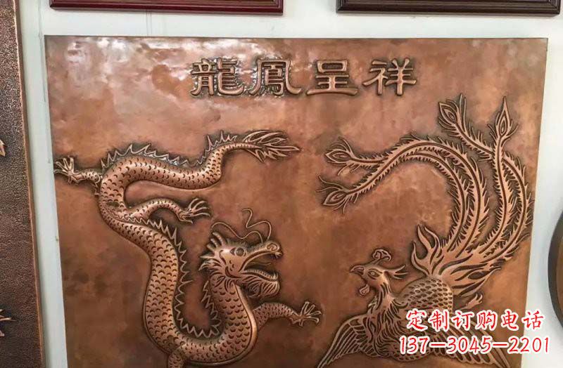 大同中领雕塑|传统铜雕龙凤精美雕塑