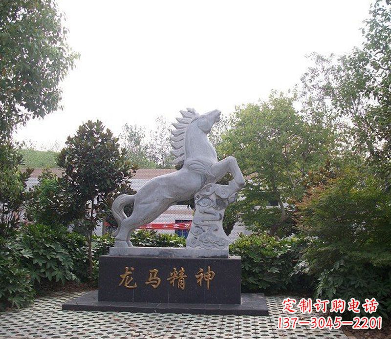 大同精致细腻的龙马石雕